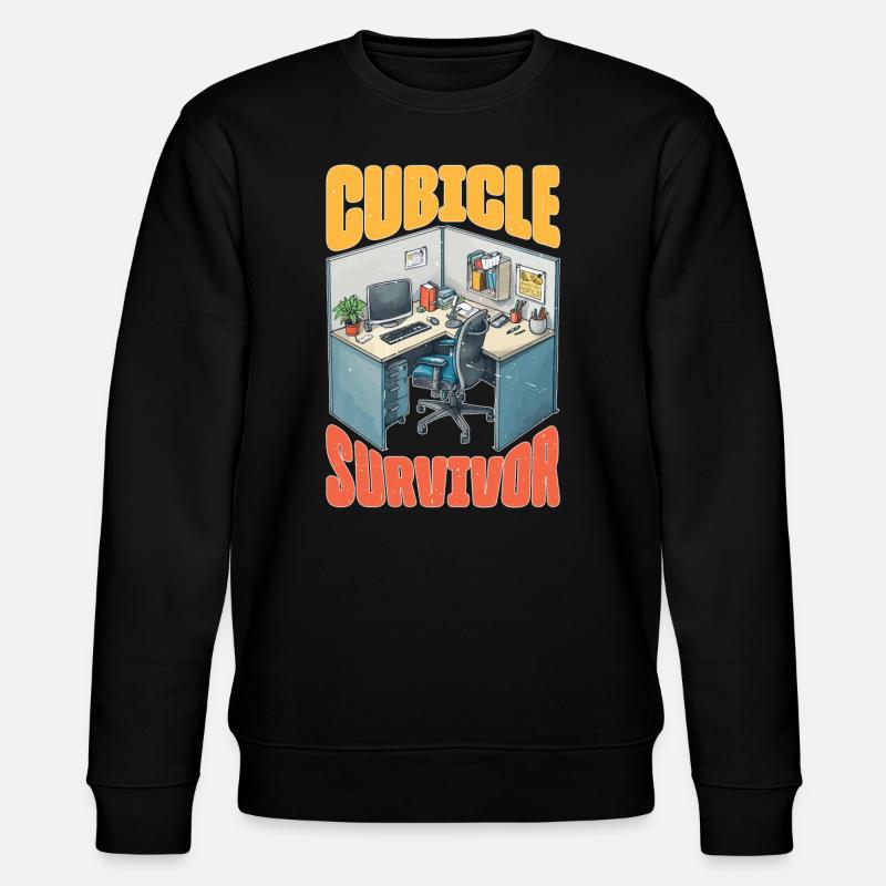 Cubicle Survivor - Stanley/Stella Unisex Bio-Sweatshirt CHANGER  - Schwarz