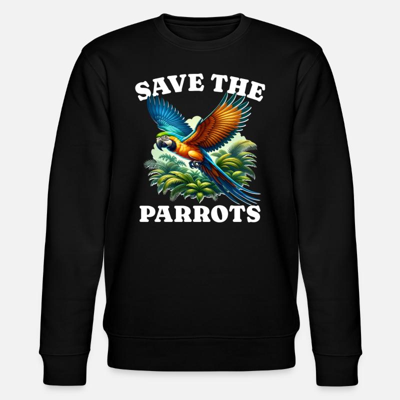 Sauvez le perroquet ara - Sweat bio CHANGER Stanley/Stella Unisexe - noir