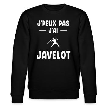 Ich kann kein Speerwurf-Athleten-Geschenk haben - Stanley/Stella Unisex Bio-Sweatshirt CHANGER  - Schwarz - Vorne - Nik (191cm) & Marisol (170cm)