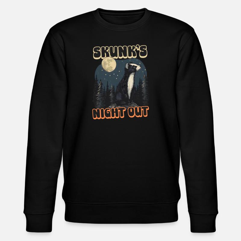 Skunk Skunks Abend - Stanley/Stella Unisex Bio-Sweatshirt CHANGER  - Schwarz