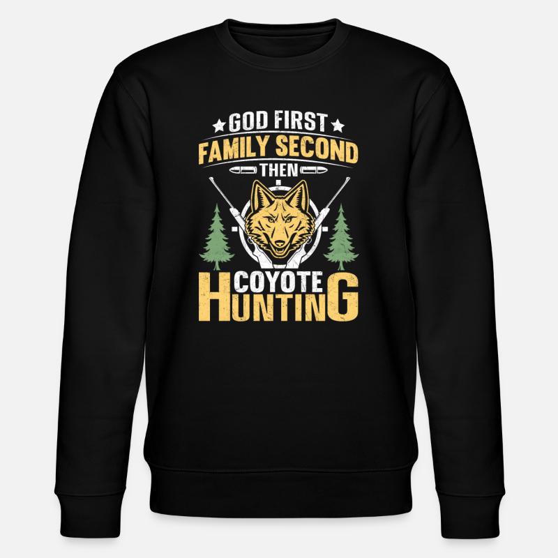 Coyote Hunter Yote - Stanley/Stella CHANGER Unisex Organic Sweatshirt - black