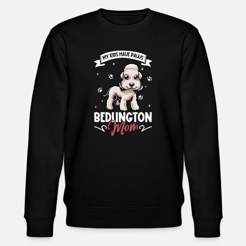 Bedlington Terrier Mom - Stanley/Stella CHANGER Unisex Organic Sweatshirt - black