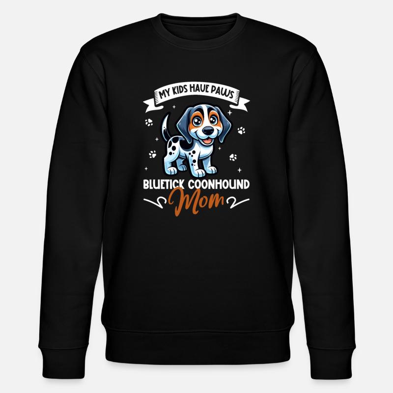 Bluetick Coonhound Mom - Stanley/Stella CHANGER Unisex Organic Sweatshirt - black