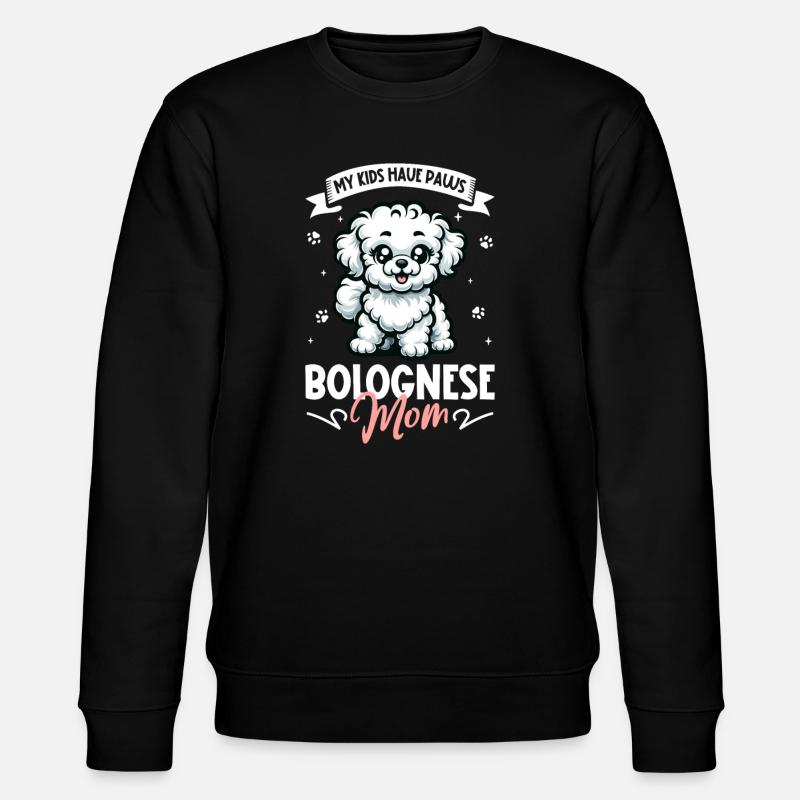 Bologneser Mama - Stanley/Stella Unisex Bio-Sweatshirt CHANGER  - Schwarz