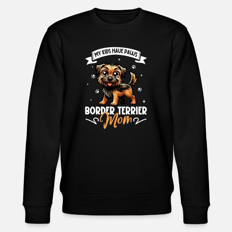 Border Terrier Mom - Stanley/Stella CHANGER Unisex Organic Sweatshirt - black