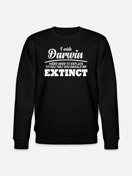 Darwin Award Darwinism Misanthrope - Stanley/Stella CHANGER Unisex Organic Sweatshirt - black