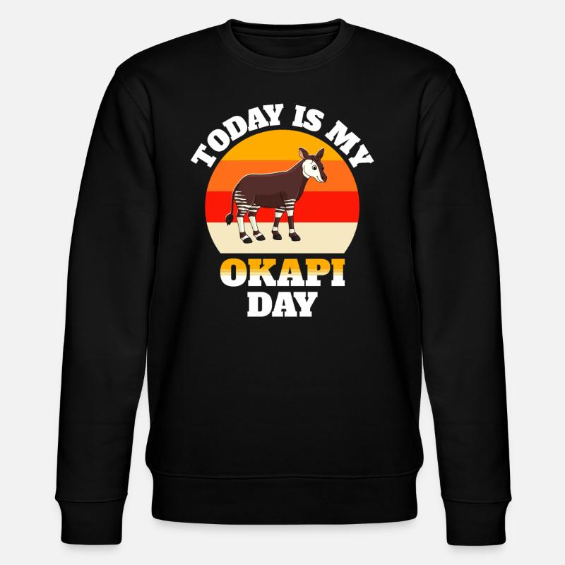 Girafe forestière Okapi - Sweat bio CHANGER Stanley/Stella Unisexe - noir