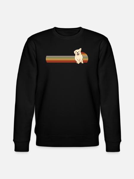 Retro Golden Retriever - Stanley/Stella CHANGER Unisex Organic Sweatshirt - black