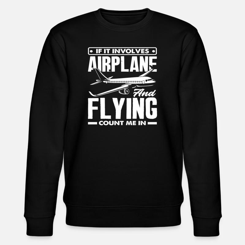 Pilot Airplanes Flying Pilots - Stanley/Stella CHANGER Unisex Organic Sweatshirt - black