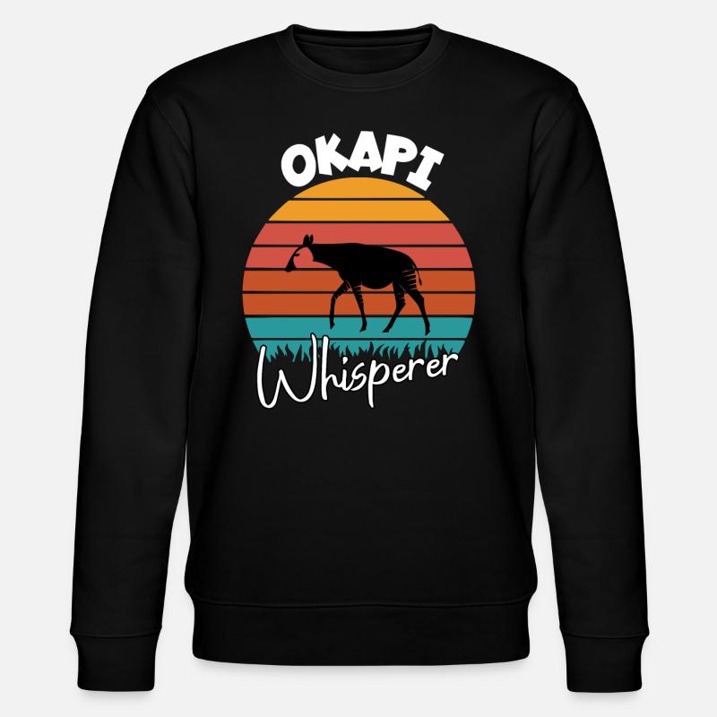 Okapi Flüsterer - Stanley/Stella Unisex Bio-Sweatshirt CHANGER  - Schwarz