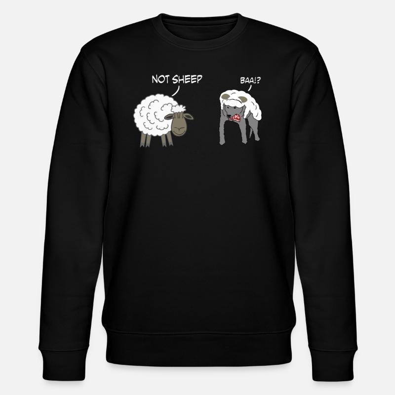 Sheep with Dog - Stanley/Stella Unisex Bio-Sweatshirt CHANGER  - Schwarz
