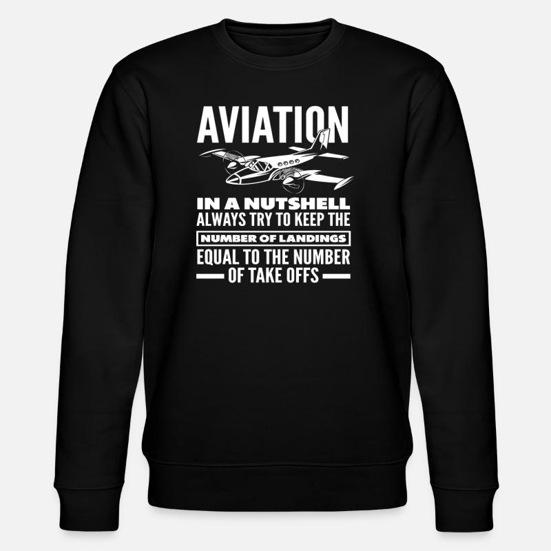 Pilot Aviation Hobby Profession - Stanley/Stella CHANGER Unisex Organic Sweatshirt - black