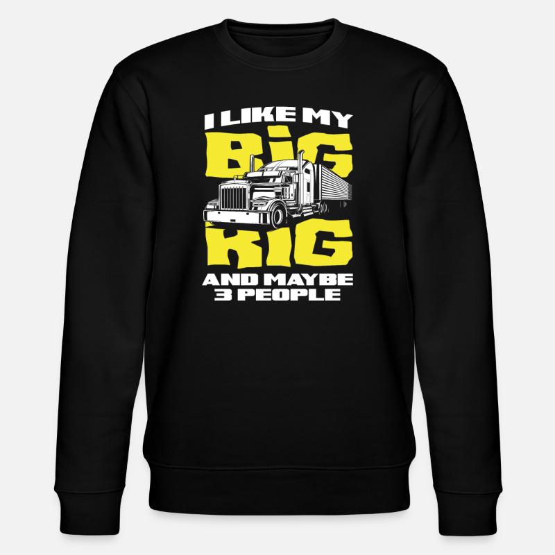 Lkw-Fahrer 3 Leute - Stanley/Stella Unisex Bio-Sweatshirt CHANGER  - Schwarz