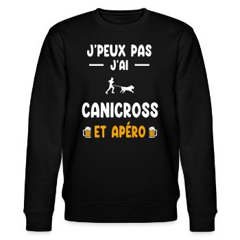 trainer I can't I have canicross aperitif - Stanley/Stella CHANGER Unisex Organic Sweatshirt - black - Front - Nik (191cm) & Marisol (170cm)