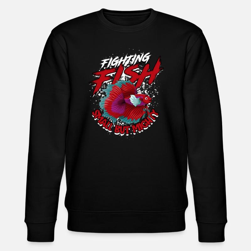 Poisson Betta Betta siamois - Sweat bio CHANGER Stanley/Stella Unisexe - noir