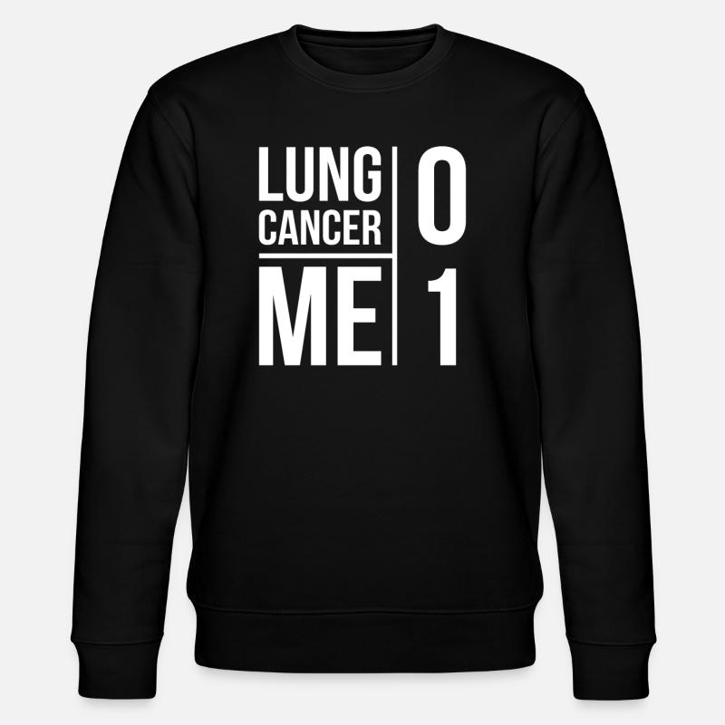 Lungenkrebsfrei Lungenkrebs-Bewusstsein - Stanley/Stella Unisex Bio-Sweatshirt CHANGER - Schwarz