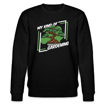 Meine Art der Gartenarbeit Bonsai Töpfe Penjing - Stanley/Stella Unisex Bio-Sweatshirt CHANGER  - Schwarz - Vorne - Nik (191cm) & Marisol (170cm)