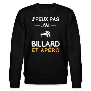 I can't I have billard apéro billard billard - Stanley/Stella Unisex Bio-Sweatshirt CHANGER  - Schwarz - Vorne - Nik (191cm) & Marisol (170cm)