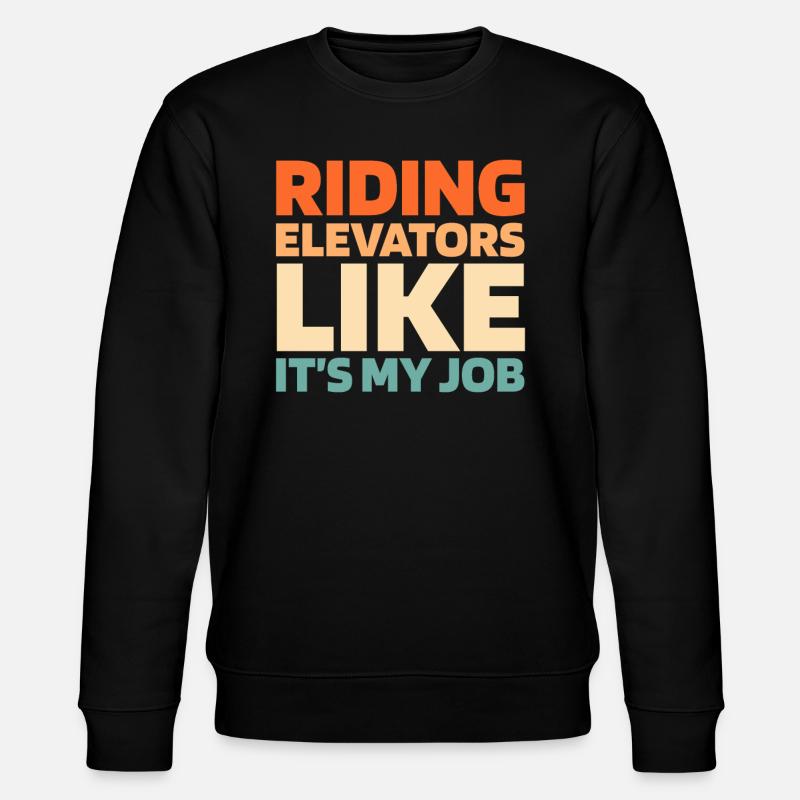 Elevator Elevator - Stanley/Stella CHANGER Unisex Organic Sweatshirt - black