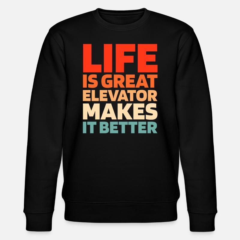 Elevator Elevator - Stanley/Stella CHANGER Unisex Organic Sweatshirt - black