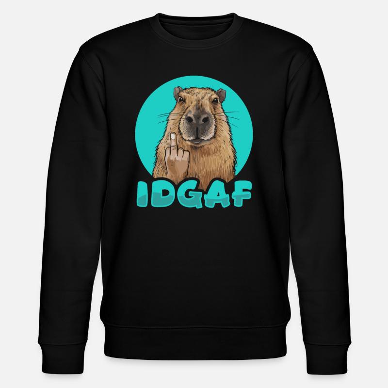 Capybara Wasserschwein Idgaf - Sweat bio CHANGER Stanley/Stella Unisexe - noir