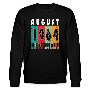 Birthday August 1964 - Stanley/Stella CHANGER Unisex Organic Sweatshirt - black - Front - Nik (191cm) & Marisol (170cm)