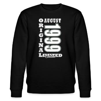 August 1999 Birthday Gift August 1999 August - Stanley/Stella CHANGER Unisex Organic Sweatshirt - black - Front - Nik (191cm) & Marisol (170cm)