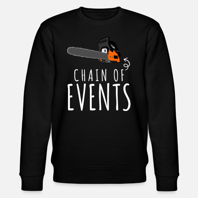 Chainsaws Chainsaw Chain Saw - Stanley/Stella CHANGER Unisex Organic Sweatshirt - black