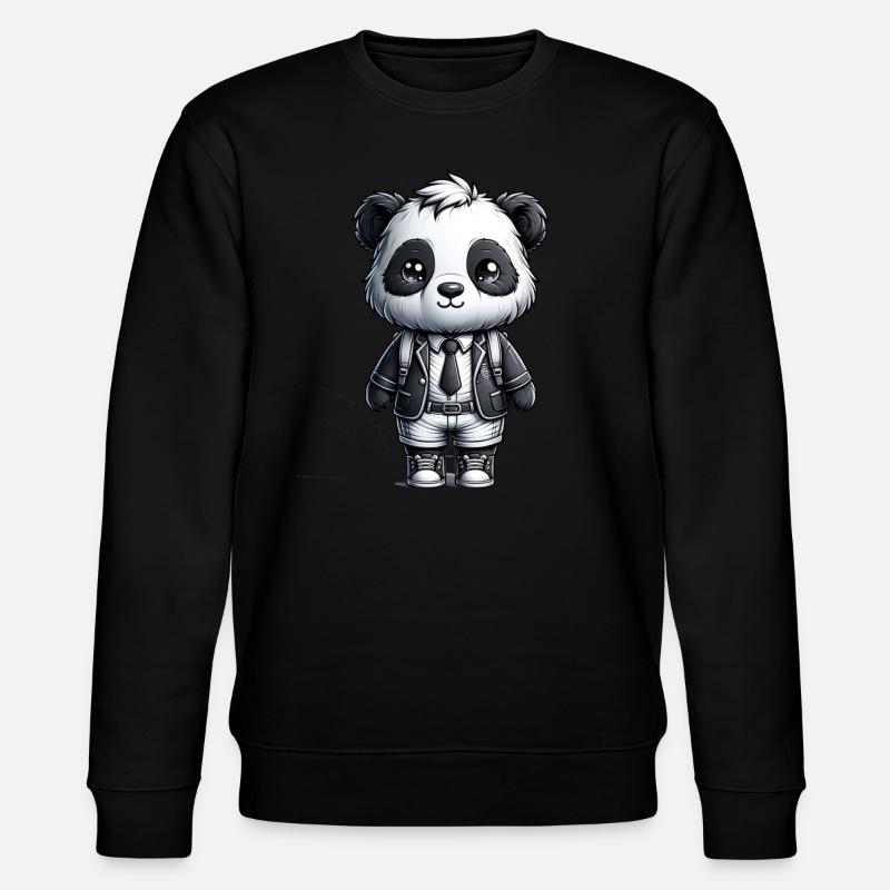 Mignon écolier panda - Sweat bio CHANGER Stanley/Stella Unisexe - noir