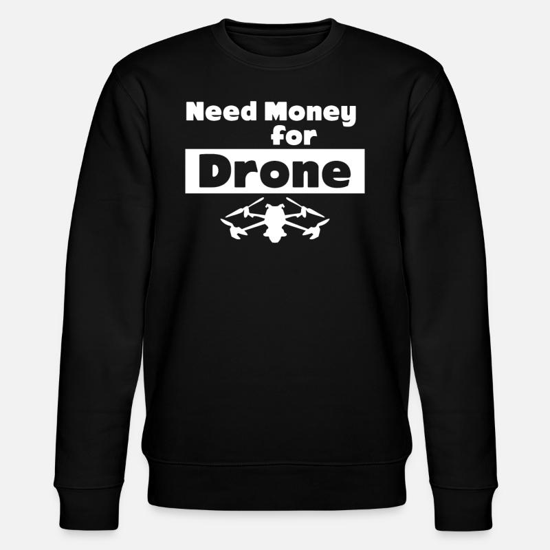 Drone FPV Drones Quadrocopter - Stanley/Stella Unisex Bio-Sweatshirt CHANGER  - Schwarz