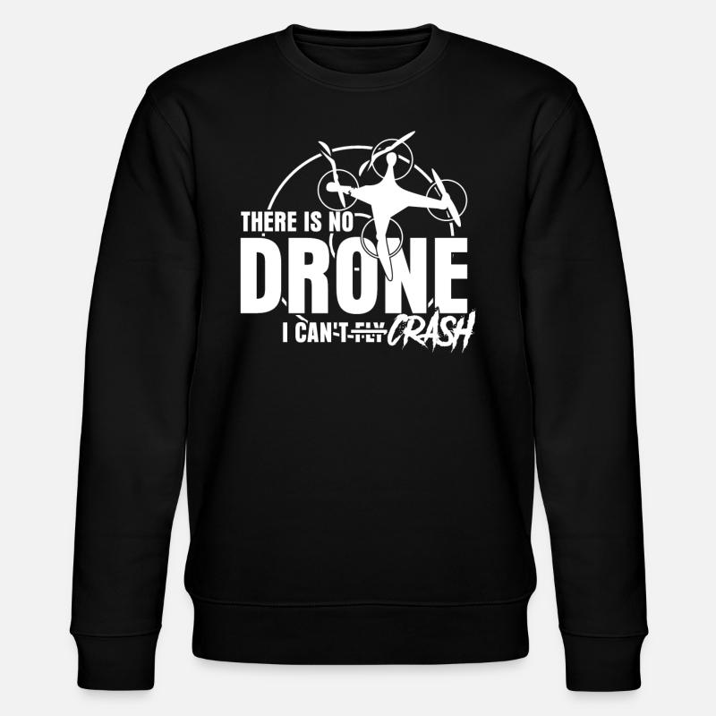 Drone Crash Quadcopter FPV Drones - Stanley/Stella CHANGER Unisex Organic Sweatshirt - black