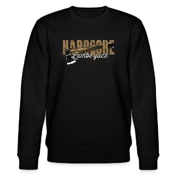 Holzfäller Baumfäller Hardcore Lumberjack - Stanley/Stella Unisex Bio-Sweatshirt CHANGER  - Schwarz - Vorne - Nik (191cm) & Marisol (170cm)