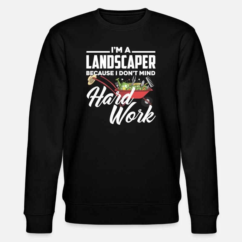 Landschaftsgärtner Arbeit Garten - Stanley/Stella Unisex Bio-Sweatshirt CHANGER  - Schwarz