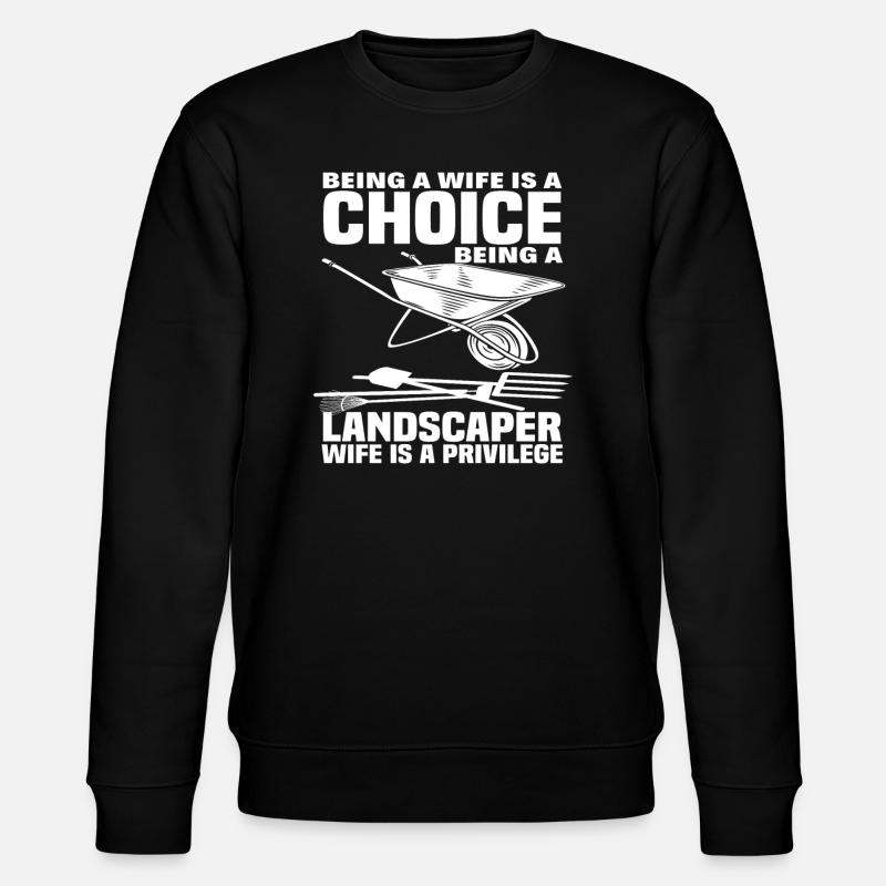 Landschaftsgärtner Ehefrau - Stanley/Stella Unisex Bio-Sweatshirt CHANGER  - Schwarz