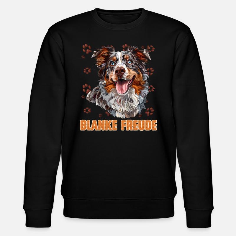 Australian Shepherd BLANKE FREUDE Aussie - Stanley/Stella Unisex Bio-Sweatshirt CHANGER  - Schwarz