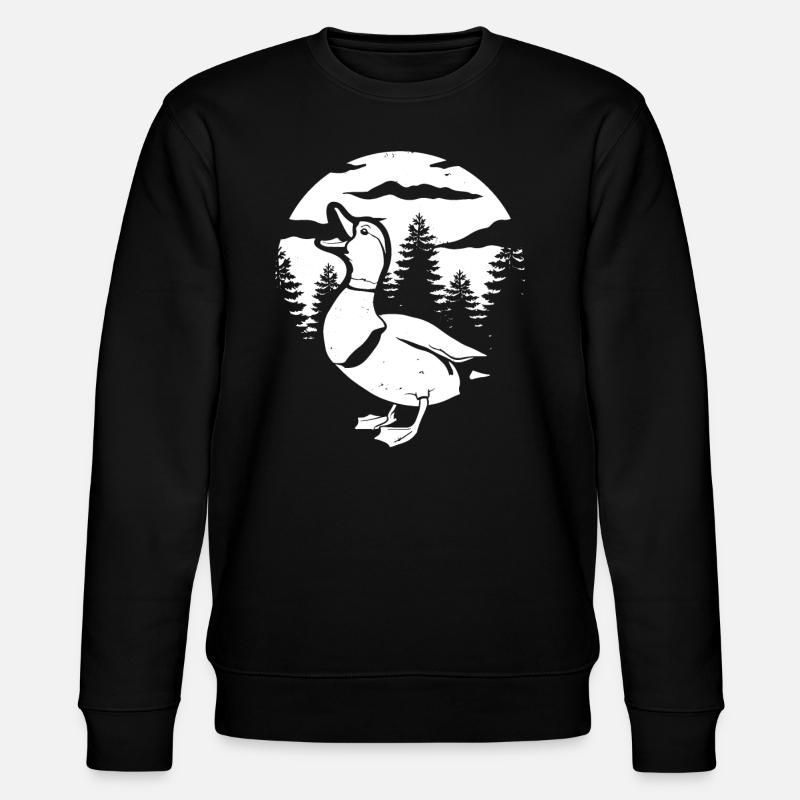 Duck Moon Howling - Stanley/Stella CHANGER Unisex Organic Sweatshirt - black