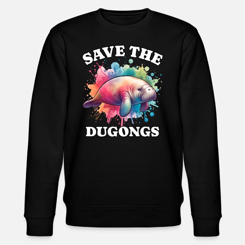 Save Manatee - Stanley/Stella CHANGER Unisex Organic Sweatshirt - black