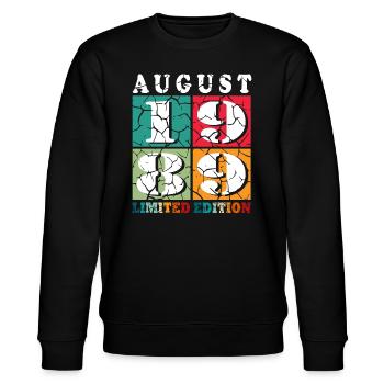 August 1989 Jubilee 1989 - Legends August 1989 - Stanley/Stella CHANGER Unisex Organic Sweatshirt - black - Front - Nik (191cm) & Marisol (170cm)