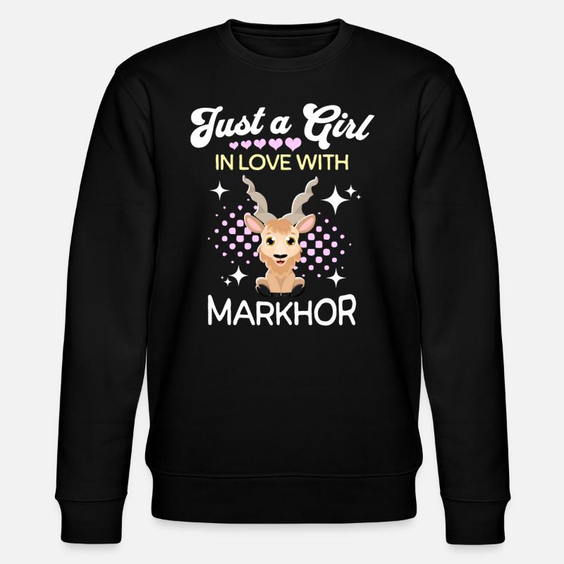Schraubenziege Mädchen Markhor - Stanley/Stella Unisex Bio-Sweatshirt CHANGER - Schwarz
