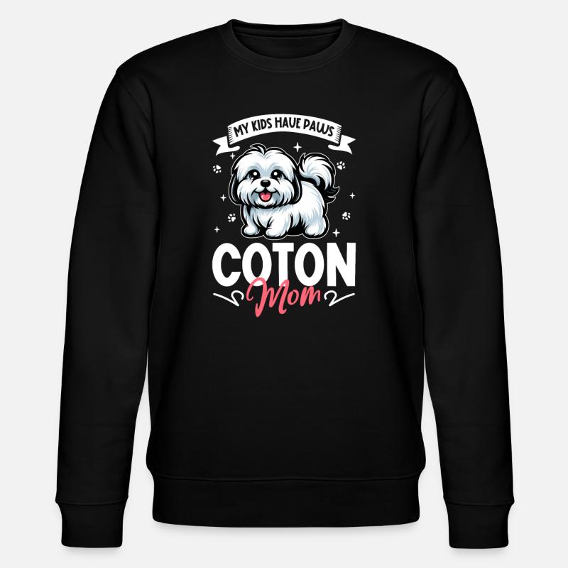 Coton de Tulear Mama - Stanley/Stella CHANGER Unisex Organic Sweatshirt - black