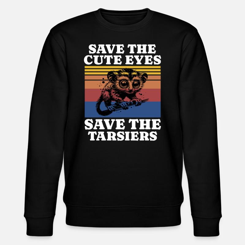 Save Tarsier - Stanley/Stella Unisex Bio-Sweatshirt CHANGER - Schwarz