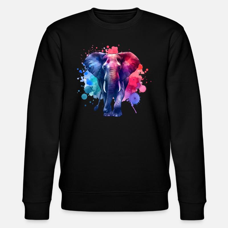 Éléphant de Sumatra - Sweat bio CHANGER Stanley/Stella Unisexe - noir