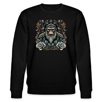 Floral Bigfoot Sasquatch - Sweat bio CHANGER Stanley/Stella Unisexe - noir - Devant - Nik (191cm) & Marisol (170cm)