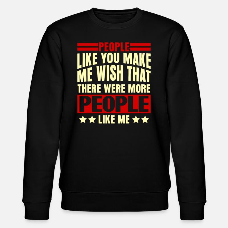 Misanthrope Grumpy Middle Finger - Stanley/Stella CHANGER Unisex Organic Sweatshirt - black