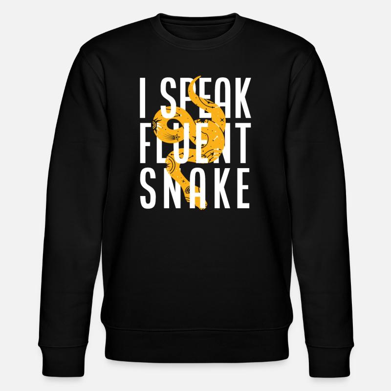 snake language snake lover - Stanley/Stella CHANGER Unisex Organic Sweatshirt - black