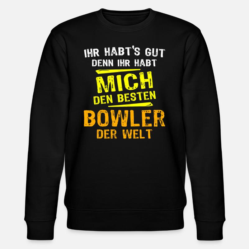 Bowler Geschenk - Stanley/Stella Unisex Bio-Sweatshirt CHANGER  - Schwarz