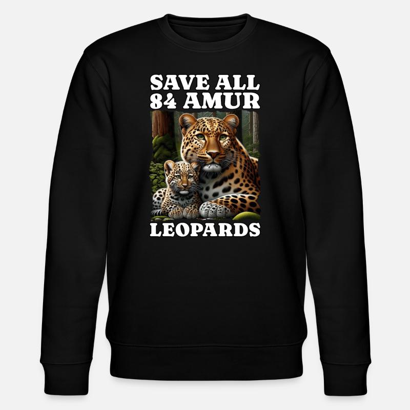 Save Amurleopard - Stanley/Stella Unisex Bio-Sweatshirt CHANGER  - Schwarz