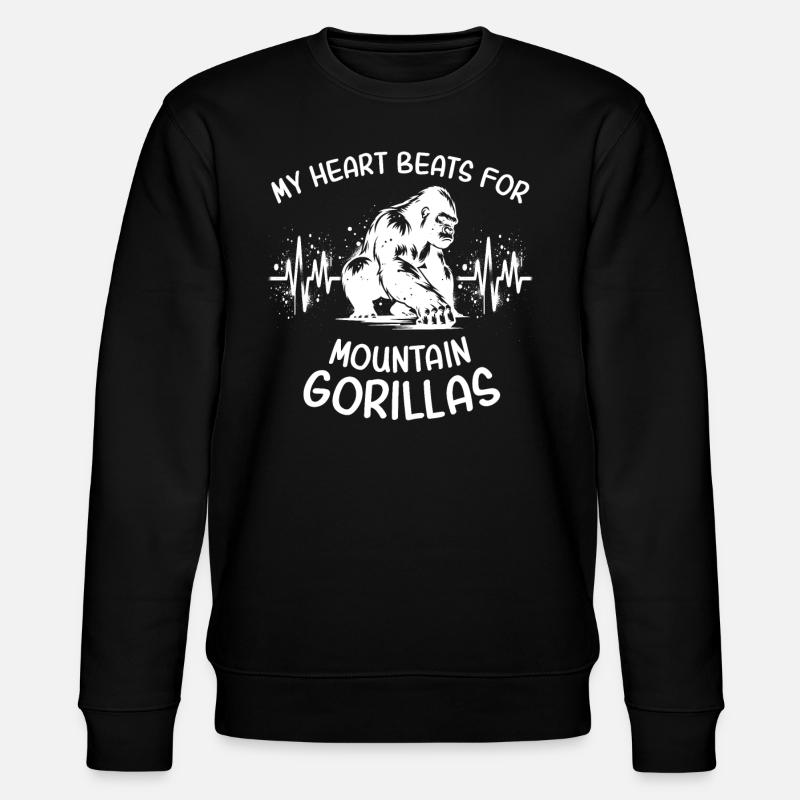 Mountain Gorilla Heartline - Stanley/Stella CHANGER Unisex Organic Sweatshirt - black