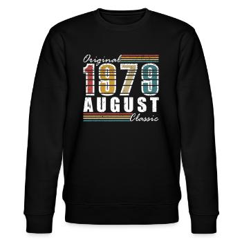 Août 1979 Anniversaire Août 1979 - Août 1979 - Sweat bio CHANGER Stanley/Stella Unisexe - noir - Devant - Nik (191cm) & Marisol (170cm)