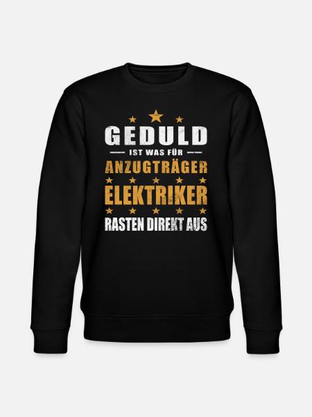 Elektriker Lustiger Spruch Elektriker Geschenk - Stanley/Stella Unisex Bio-Sweatshirt CHANGER  - Schwarz